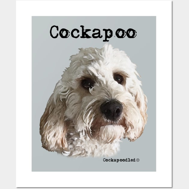 Champagne Blonde Cockapoo / Spoodle and Doodle Dog Wall Art by WoofnDoodle 